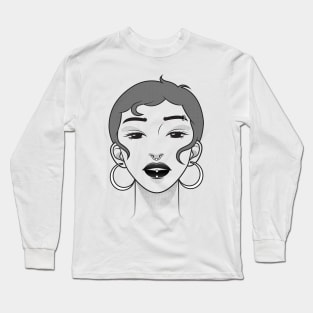 Pierced & Hooped Long Sleeve T-Shirt